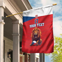 Custom Czech Republic Football Go Champions Garden Flag Sporty Style with Lion Mascot
