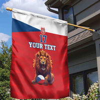 Custom Czech Republic Football Go Champions Garden Flag Sporty Style with Lion Mascot