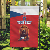 Custom Czech Republic Football Go Champions Garden Flag Sporty Style with Lion Mascot