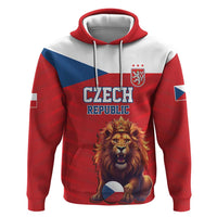 Custom Czech Republic Football Go Champions Hoodie Sporty Style with Lion Mascot