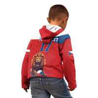Custom Czech Republic Football Go Champions Kid Hoodie Sporty Style with Lion Mascot