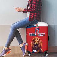 Custom Czech Republic Football Go Champions Luggage Cover Sporty Style with Lion Mascot