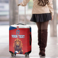 Custom Czech Republic Football Go Champions Luggage Cover Sporty Style with Lion Mascot