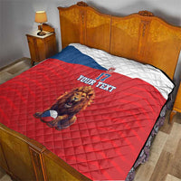 Custom Czech Republic Football Go Champions Quilt Sporty Style with Lion Mascot