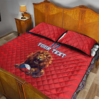 Custom Czech Republic Football Go Champions Quilt Bed Set Sporty Style with Lion Mascot