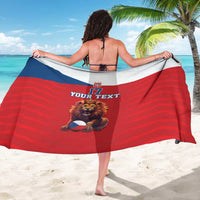 Custom Czech Republic Football Go Champions Sarong Sporty Style with Lion Mascot