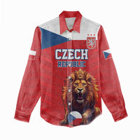 Custom Czech Republic Football Go Champions Women Casual Shirt Sporty Style with Lion Mascot