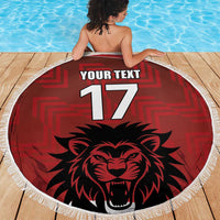 Czech Republic Football Custom Beach Blanket Sporty Style