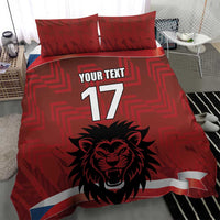 Czech Republic Football Custom Bedding Set Sporty Style