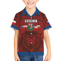 Czech Republic Football Custom Family Matching Puletasi and Hawaiian Shirt Sporty Style