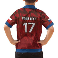 Czech Republic Football Custom Family Matching Short Sleeve Bodycon Dress and Hawaiian Shirt Sporty Style