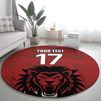 Czech Republic Football Custom Round Carpet Sporty Style LT17 - Wonder Print Shop