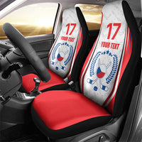 Czech Republic Ice Hockey Custom Car Seat Cover Flag Style