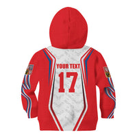 Czech Republic Ice Hockey Custom Kid Hoodie Flag Style