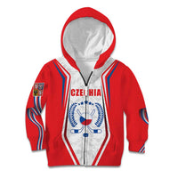 Czech Republic Ice Hockey Custom Kid Hoodie Flag Style