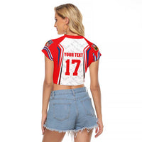 Czech Republic Ice Hockey Custom Raglan Cropped T Shirt Flag Style LT17 - Wonder Print Shop