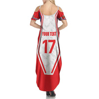 Czech Republic Ice Hockey Custom Summer Maxi Dress Flag Style LT17 - Wonder Print Shop