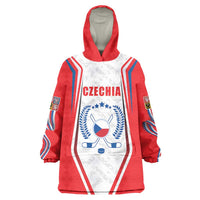 Czech Republic Ice Hockey Custom Wearable Blanket Hoodie Flag Style LT17 - Wonder Print Shop