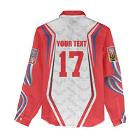 Czech Republic Ice Hockey Custom Women Casual Shirt Flag Style LT17 - Wonder Print Shop