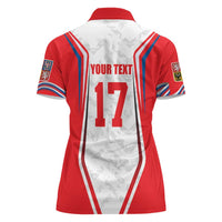Czech Republic Ice Hockey Custom Women Polo Shirt Flag Style LT17 - Wonder Print Shop
