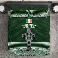 Personalized Celtic Cross Shamrock Ireland Bedding Set Celtic Knot with Shamrock