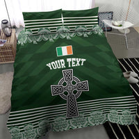Personalized Celtic Cross Shamrock Ireland Bedding Set Celtic Knot with Shamrock