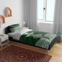 Personalized Celtic Cross Shamrock Ireland Bedding Set Celtic Knot with Shamrock