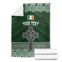 Personalized Celtic Cross Shamrock Ireland Blanket Celtic Knot with Shamrock