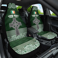 Personalized Celtic Cross Shamrock Ireland Car Seat Cover Celtic Knot with Shamrock