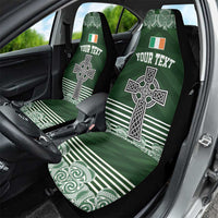 Personalized Celtic Cross Shamrock Ireland Car Seat Cover Celtic Knot with Shamrock