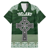 Personalized Celtic Cross Shamrock Ireland Family Matching Mermaid Dress and Hawaiian Shirt Celtic Knot with Shamrock