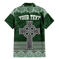 Personalized Celtic Cross Shamrock Ireland Family Matching Mermaid Dress and Hawaiian Shirt Celtic Knot with Shamrock