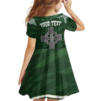 Personalized Celtic Cross Shamrock Ireland Family Matching Off The Shoulder Long Sleeve Dress and Hawaiian Shirt Celtic Knot with Shamrock