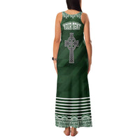 Personalized Celtic Cross Shamrock Ireland Family Matching Tank Maxi Dress and Hawaiian Shirt Celtic Knot with Shamrock