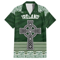 Personalized Celtic Cross Shamrock Ireland Hawaiian Shirt Celtic Knot with Shamrock