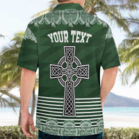 Personalized Celtic Cross Shamrock Ireland Hawaiian Shirt Celtic Knot with Shamrock