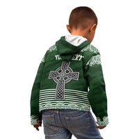 Personalized Celtic Cross Shamrock Ireland Kid Hoodie Celtic Knot with Shamrock