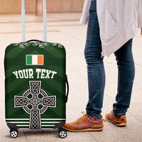 Personalized Celtic Cross Shamrock Ireland Luggage Cover Celtic Knot with Shamrock