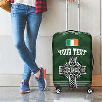 Personalized Celtic Cross Shamrock Ireland Luggage Cover Celtic Knot with Shamrock