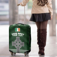 Personalized Celtic Cross Shamrock Ireland Luggage Cover Celtic Knot with Shamrock