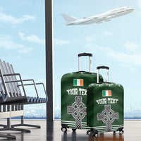 Personalized Celtic Cross Shamrock Ireland Luggage Cover Celtic Knot with Shamrock