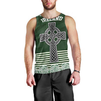 Personalized Celtic Cross Shamrock Ireland Men Tank Top Celtic Knot with Shamrock