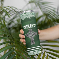 Personalized Celtic Cross Shamrock Republic of Ireland Skinny Tumbler Celtic Knot with Shamrock
