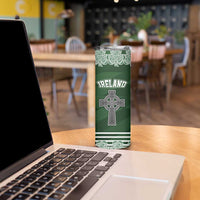 Personalized Celtic Cross Shamrock Republic of Ireland Skinny Tumbler Celtic Knot with Shamrock