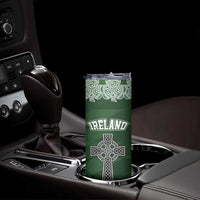 Personalized Celtic Cross Shamrock Republic of Ireland Skinny Tumbler Celtic Knot with Shamrock