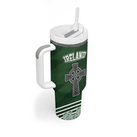 Personalized Celtic Cross Shamrock Republic of Ireland Tumbler With Handle Celtic Knot with Shamrock
