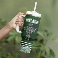 Personalized Celtic Cross Shamrock Republic of Ireland Tumbler With Handle Celtic Knot with Shamrock