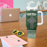 Personalized Celtic Cross Shamrock Republic of Ireland Tumbler With Handle Celtic Knot with Shamrock