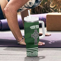 Personalized Celtic Cross Shamrock Republic of Ireland Tumbler With Handle Celtic Knot with Shamrock