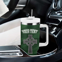 Personalized Celtic Cross Shamrock Republic of Ireland Tumbler With Handle Celtic Knot with Shamrock